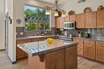 Center island for prepping and serving